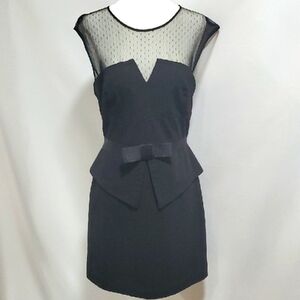 Forever 21 Collection Elegant Black Dress with Mesh Detail Size 6 NWOT